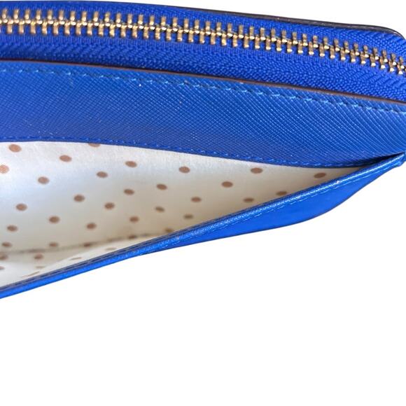 Kate Spade Cameron Street Lacey Wallet Royal Blue Leather - Picture 7 of 12
